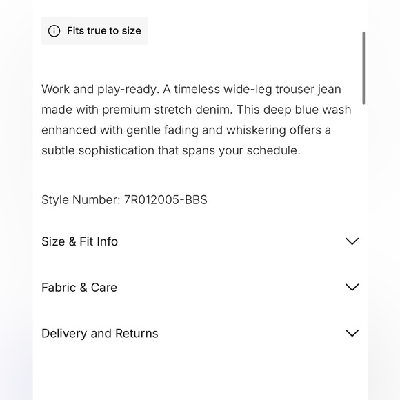 NWT 7 For All Mankind Dojo in Blue Black Santiago - Picture 7 of 7